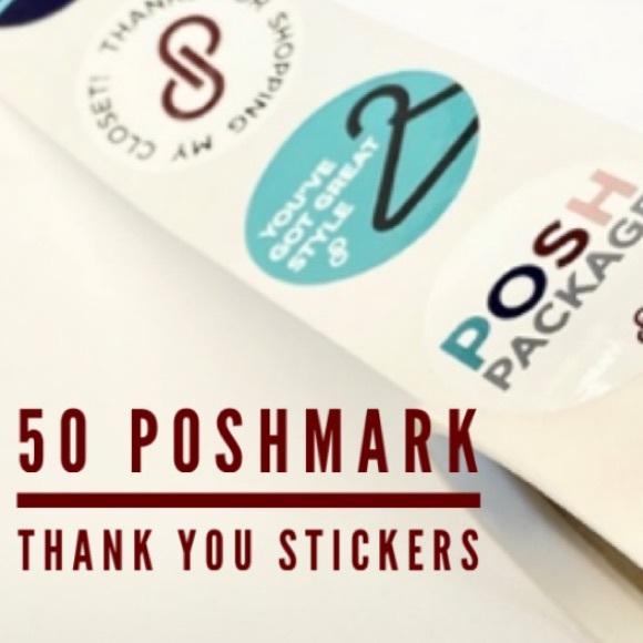 Poshmark Other - 50 POSHMARK Thank you stickers- 1.5 inch